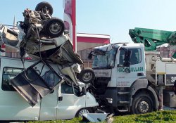 Beton mikseri dehşet saçtı
