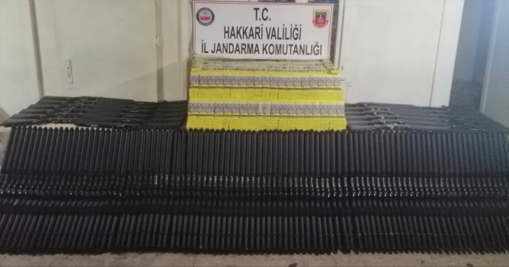 Hakkari'de 119 ruhsatsız av tüfeği ve 100 bin kuru sıkı tabanca mermisi ele geçirildi